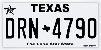 TX license plate DRN4790