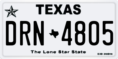 TX license plate DRN4805