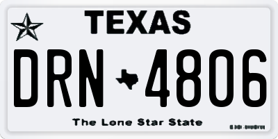 TX license plate DRN4806