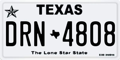 TX license plate DRN4808