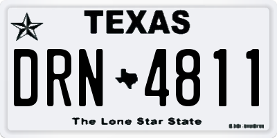 TX license plate DRN4811