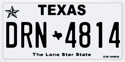 TX license plate DRN4814