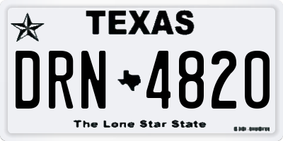 TX license plate DRN4820