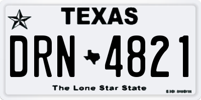 TX license plate DRN4821