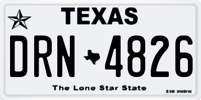TX license plate DRN4826
