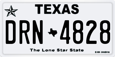 TX license plate DRN4828