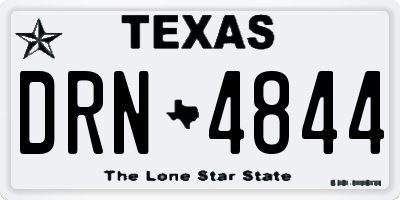 TX license plate DRN4844