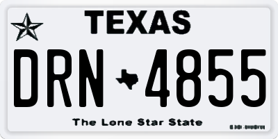 TX license plate DRN4855