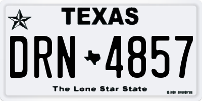 TX license plate DRN4857