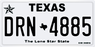 TX license plate DRN4885