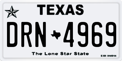 TX license plate DRN4969