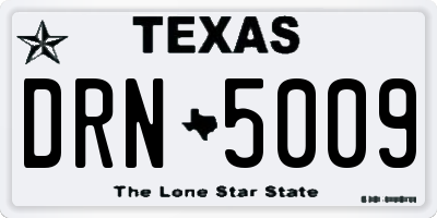 TX license plate DRN5009