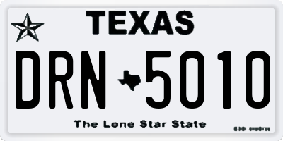 TX license plate DRN5010