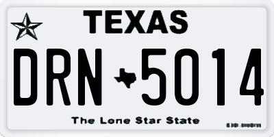 TX license plate DRN5014