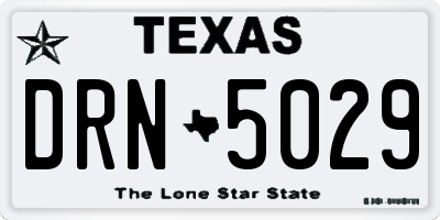 TX license plate DRN5029