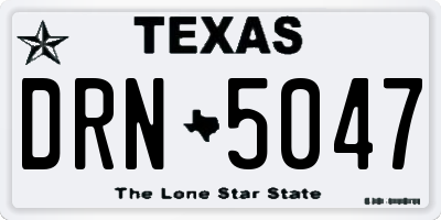 TX license plate DRN5047