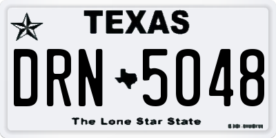 TX license plate DRN5048