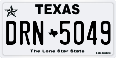TX license plate DRN5049