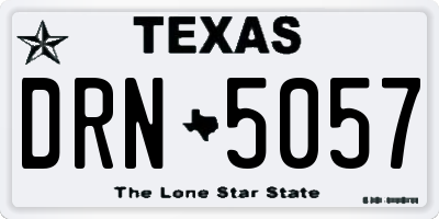 TX license plate DRN5057