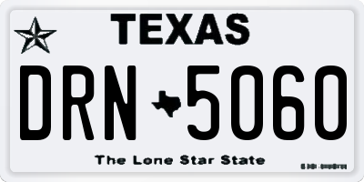 TX license plate DRN5060