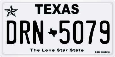 TX license plate DRN5079