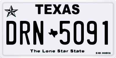 TX license plate DRN5091