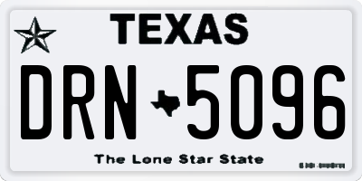 TX license plate DRN5096