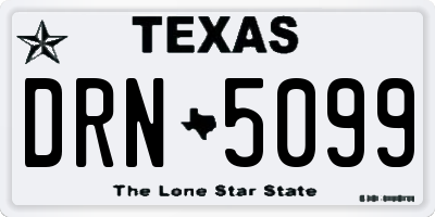 TX license plate DRN5099