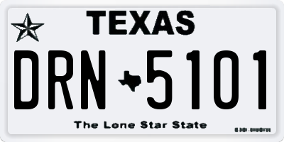 TX license plate DRN5101