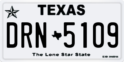 TX license plate DRN5109