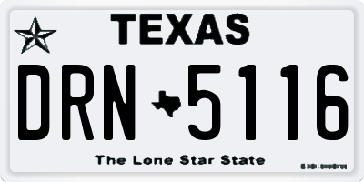 TX license plate DRN5116