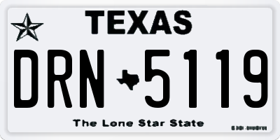 TX license plate DRN5119