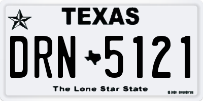 TX license plate DRN5121