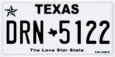 TX license plate DRN5122