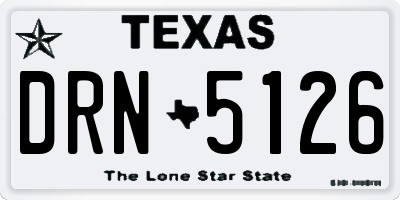 TX license plate DRN5126