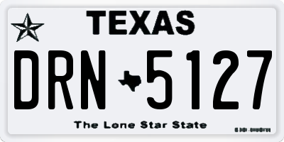 TX license plate DRN5127