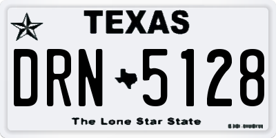 TX license plate DRN5128