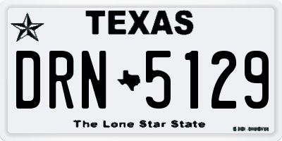 TX license plate DRN5129