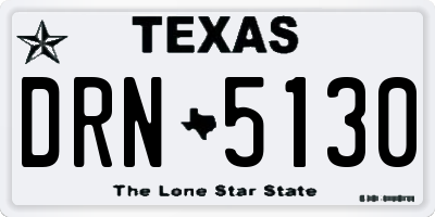 TX license plate DRN5130