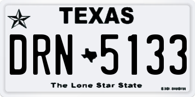 TX license plate DRN5133