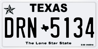 TX license plate DRN5134