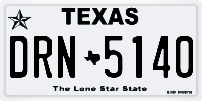 TX license plate DRN5140