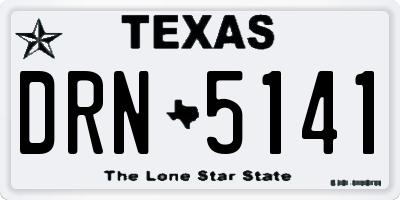 TX license plate DRN5141