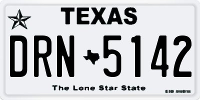 TX license plate DRN5142