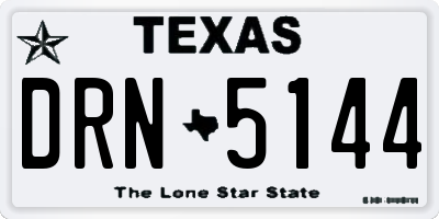 TX license plate DRN5144