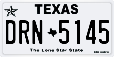 TX license plate DRN5145