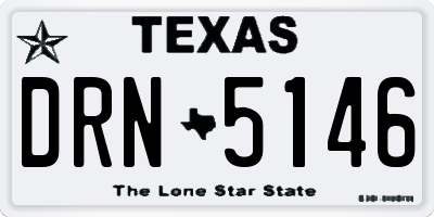 TX license plate DRN5146