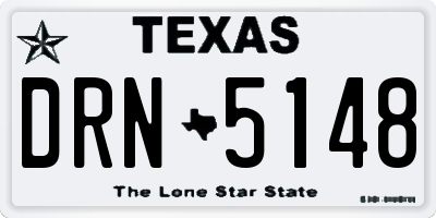 TX license plate DRN5148