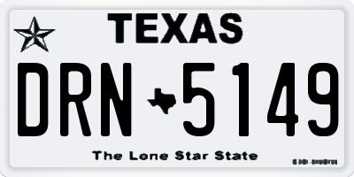 TX license plate DRN5149