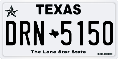 TX license plate DRN5150